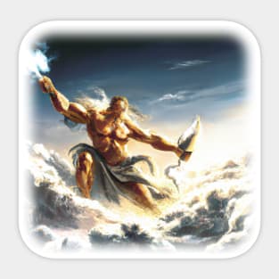 Painting of the Greek god Zeus Sticker